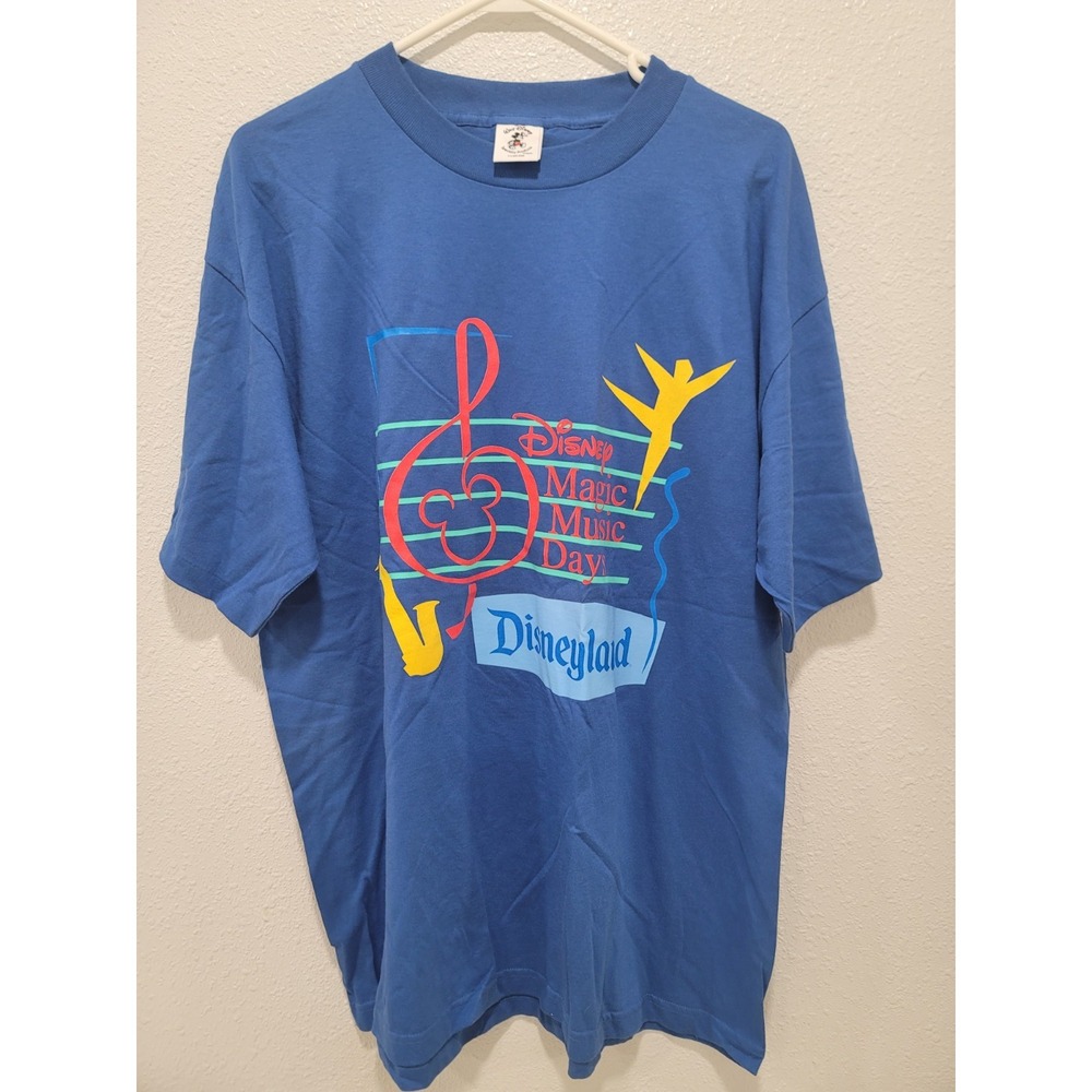 Disney Vintage 90's Magic music day. Blue Promotional t-shirt excellent XL